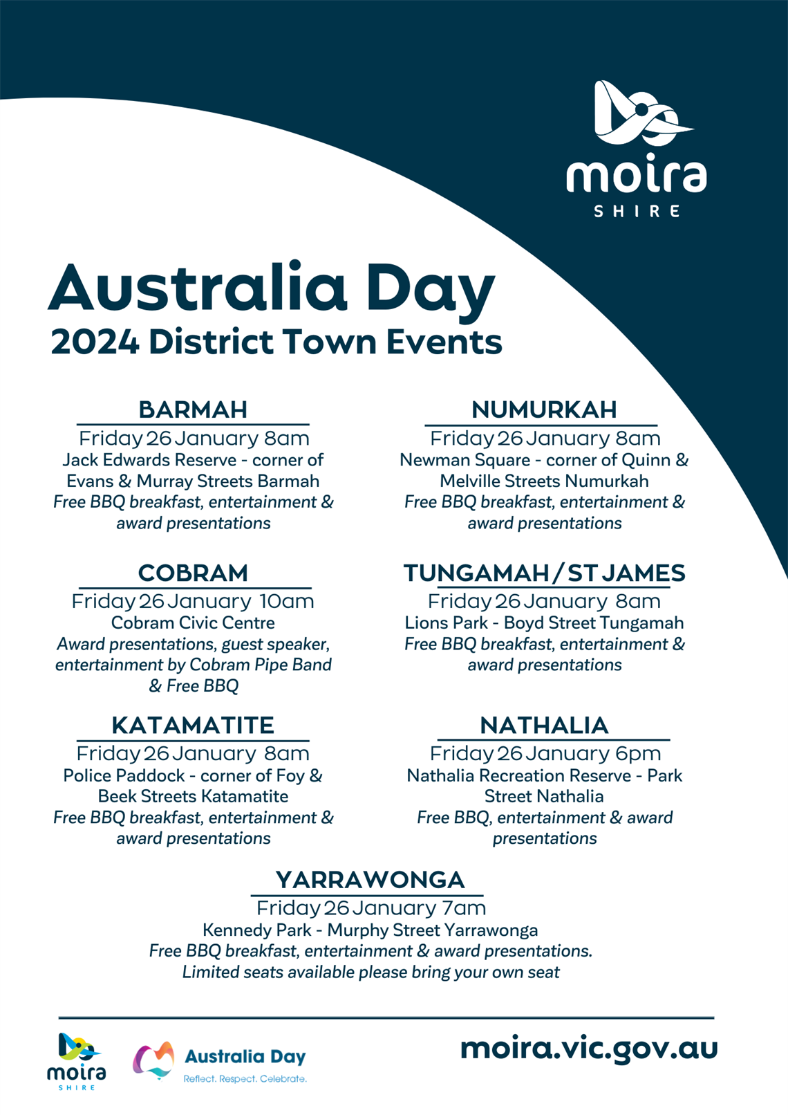 Australia Day Town District Event Numurkah Moira Shire